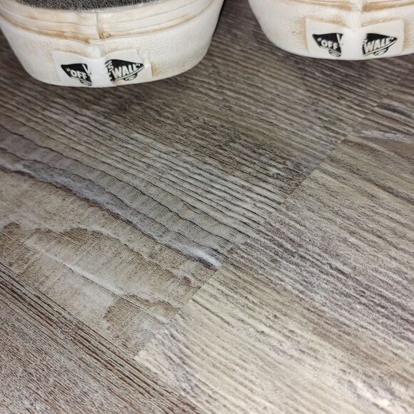 Vans distressed black leather slip on shoes  Sz 7.5 Men   Sz 9 Ladies - Picture 5 of 14